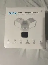 NEW Blink Wired Floodlight Camera HD Smart Security Cam Alexa Sealed - White