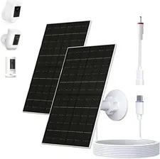 Ring Camera Solar Panel Charger For Stick Up And Spotlight Cams, Weatherproof