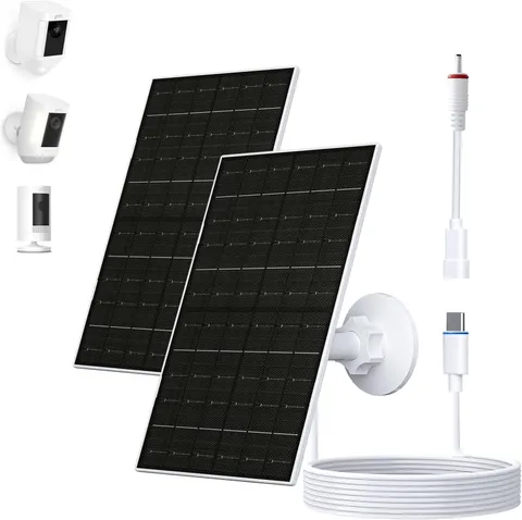 Ring Camera Solar Panel Charger For Stick Up And Spotlight Cams, Weatherproof