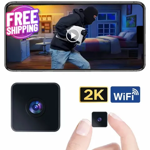 Mini Cámara Oculta Wifi Espía Inalámbrica 2K HD Niñera Camara Para Anorid  y iOS