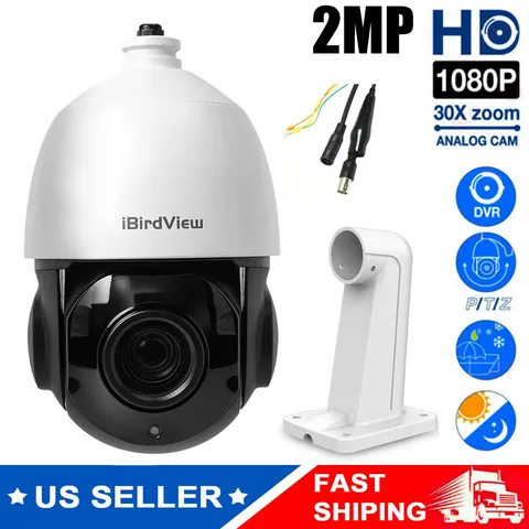 4.5'' 30X Zoom 4 in1 AHD/TVI/CVI/CVBS 1080P 2MP PTZ Speed Dome IR IP Camera US