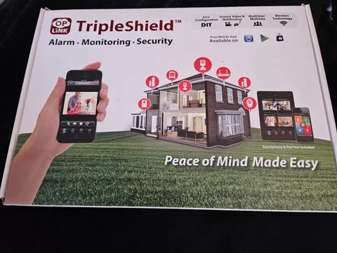 Brand NEW -Oplink TripleShield Video-Verified Wireless Home Security Alarm 2 Cam