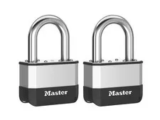 Master Lock Elite Laminated 67mm Padlock 38mm Shackle Pack of 2 MLKPK15TLF