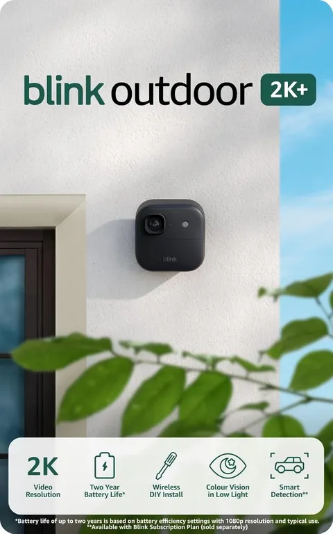 BLINK OUTDOOR 2K+ BATTERY WIRELESS TWO CAMERAS SYNC MODULE CORE BLACK RRP $219