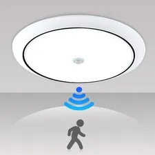 HENTAG Motion Sensor Ceiling Light, LED Flush Mount Light 18W, White