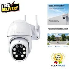 Full Color Night Vision 5MP WiFi Security Camera - Perfect for Home Surveillance
