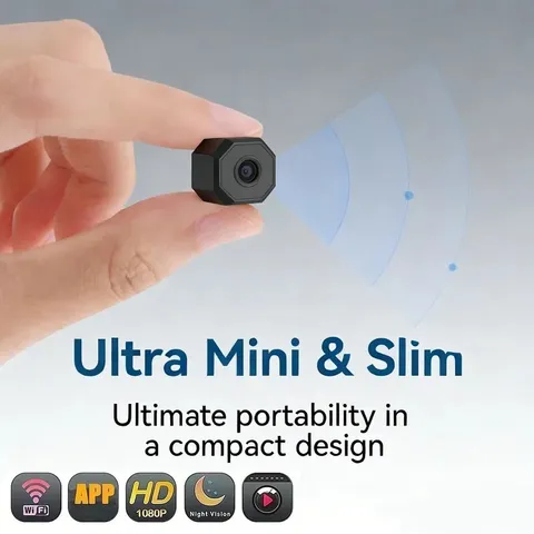 4K Mini Wireless Security Camera Night Vision Motion Detection Home Surveillance