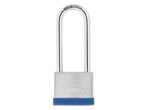 ABUS Mechanical 50mm Silver Rock™ 5 Padlock Long Shackle 80mm ABU550LS80C