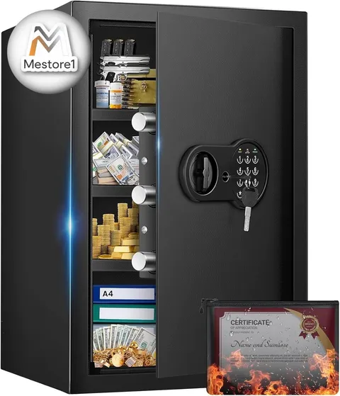23.62'' Tall Extra Large Home Safe Box Safe with 3 Removable Steel Shelves