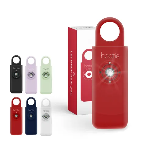Hootie Personal Safety Alarm for Women, Men, & 3 3/4" x 1 3/8" x 7/8", Red 