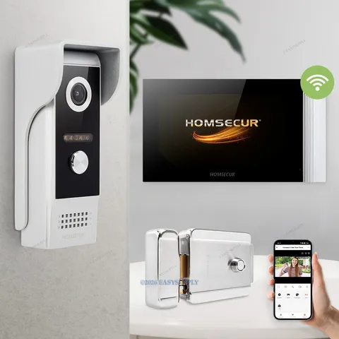 HOMSECUR 7" Waterproof WIFI HD Video Door Phone Call Intercom Motion Detection