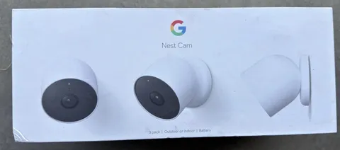 Google Nest Cam 3-Pack Battery Indoor/Outdoor Wireless Wi-Fi 1080p White NV
