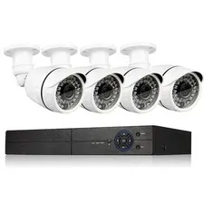 4Ch Home Security Camera System, 1080P DVR & 4pcs HD Weatherproof Cameras, Ni...