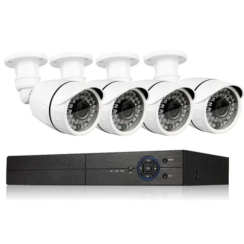 4Ch Home Security Camera System, 1080P DVR & 4pcs HD Weatherproof Cameras, Ni...