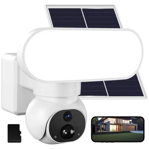 Wireless Floodlight Camera, Solar Flood Light Camera for Home Security