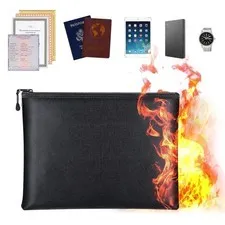 2000℉ Fire Proof money Bag Fireproof Document Pouch Waterproof Safe Cash US