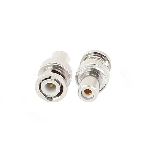 2pcs BNC Male to RCA Female Jack Audio Video Coax Cable Connector Adapter