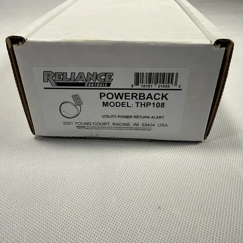 Reliance THP108 PowerBACK Utility Power Return Alert
