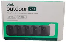 Blink Outdoor 2K+ Wireless Smart Security 5 Camera System with Sync Module Core