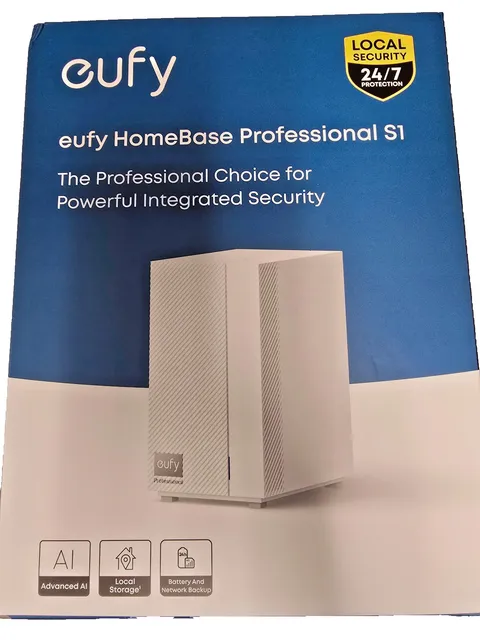 eufy HomeBase Pro S1 - 4G connectivity, UPS, with new 2TB Seagate Skyhawk HD