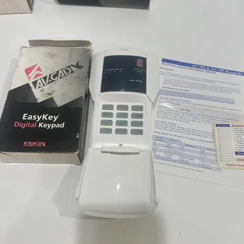 AV-GAD AV-702T LCD Alarm Keypad EasyLoader Security System w Box & Manuals