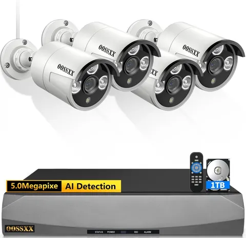 Outdoor Indoor Poe Camera Wired Home Security Camera System Video Surveillance I