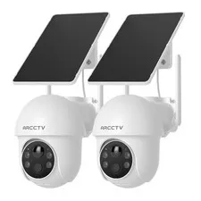 ARCCTV Solar Security Cameras Wireless Outdoor, 2 Pack