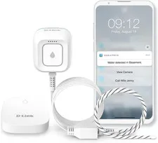Water Leak Detector Starter Kit with 2 Sensors WiFi App Alert Loud 100 dB Strobe
