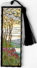 Louis Tiffany BOOKMARK Tree Iris Flower Frank Memorial Stained Glass GIFT