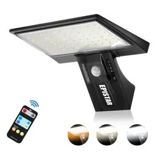 Solar OutdoorLights Motion Sensor With Control 90LED 3 Color 4Modes Security