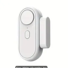 Magnetic Sensor Door/Window Alarm with Remote, Indoor Only, White, 1pc