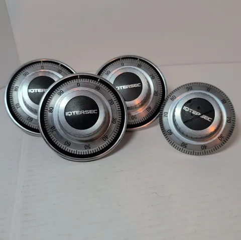 Lot Of 4 Intersec Safe Combination Dials & Rings x3 (2.25") & Dial x1 (1.75")