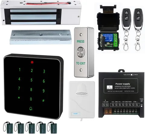 Electric Magnetic Lock Kit 1200Lb Electromagnetic Lock Waterproof RFID Keypad wi