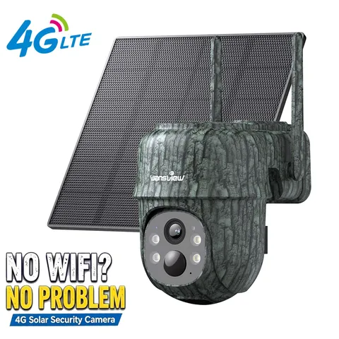 Wansview 4G LTE Cellular Solar Security Cameras Wireless, No WiFi AI Detection