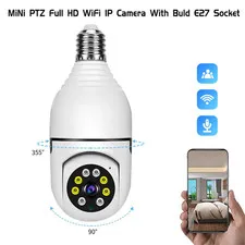 1080P HD E27 Bulb Surveillance Camera Anti-Theft Outdoor Indoor Security Monitor