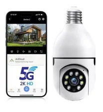 2pLight Bulb Security Camera -5G 2.4Ghz Wifi 2K Security Cameras WirelessOutdoor