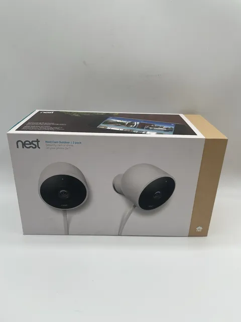 Nest Cam Outdoor Security Camera 1st Gen 2-Pack 1080p HD Wired Open Box