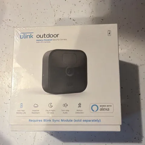 Blink Outdoor Add-On Security Camera 1080p Wireless Wi-Fi Battery Black Alexa