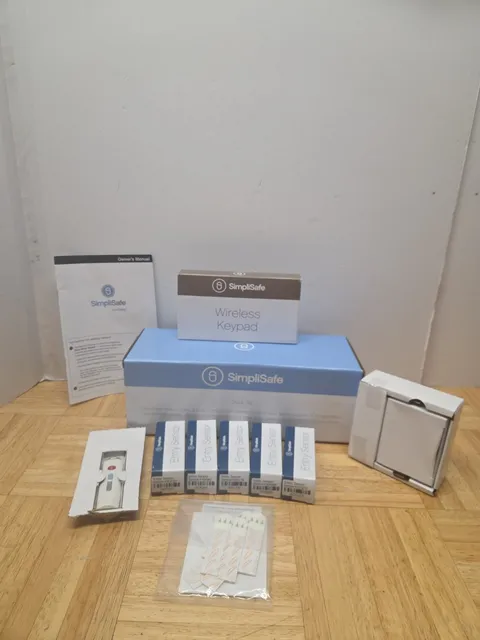SimpliSafe Home Security 7 pc system Base Keypad Sensors Remote