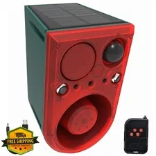 Comboss Solar Outdoor Motion Sensor Alarm, 129dB Dog Barking and Alarm Sounds...