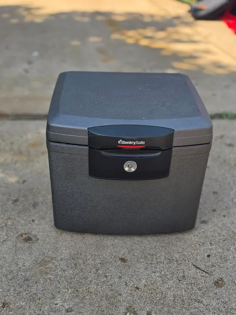 Sentry Safe Waterproof Fire Resistant Lock Box with Key and Guide