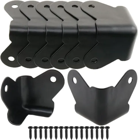 8PCS Textured Steel, Edge Protection Box Corner Protector, Powder Coat Corner...