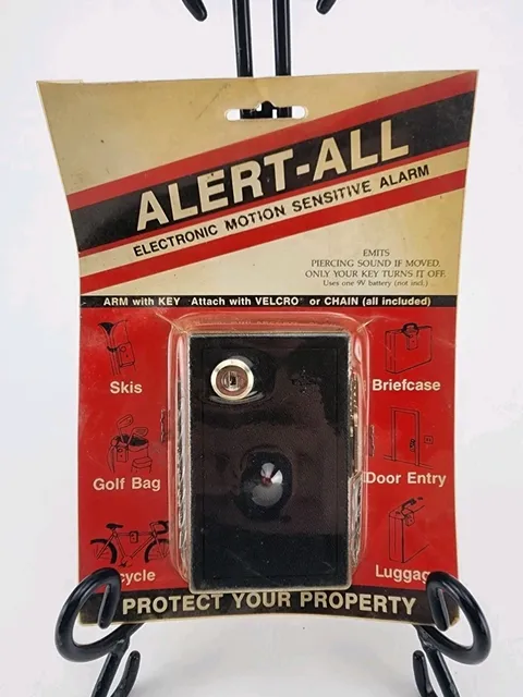 Alert-All Electronic Motion Sensitive Alarm  & Keys • Vintage, New Old Stock