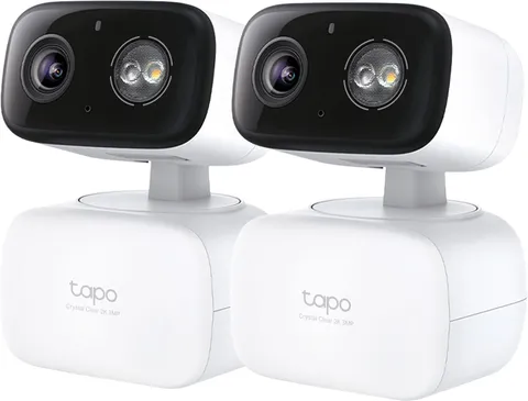 Tapo 2K Indoor/Outdoor Security Camera Pan/Tilt Wired Surveillance 2-Pack C216