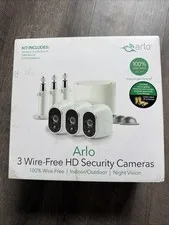NEW Arlo VMS3330W Security System with 3 HD Cameras - White