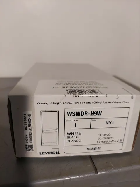 Leviton WSWDR-H9W wireless occupancy sensor dual range new in box