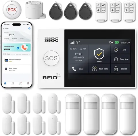Wifi Wireless Alarm System for Home Security - 24/7 Protection Smart Home Device