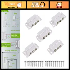 Magnetic Reed Switch NC NO Proximity Sensor for Door Alarm & Window Safety, 5pcs