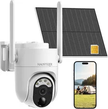 4G LTE Cellular Solar Security Camera Wireless Outdoor, Free Cloud Storage, No W
