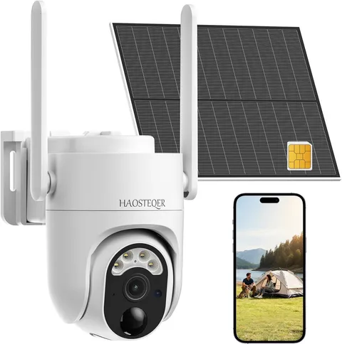 4G LTE Cellular Solar Security Camera Wireless Outdoor, Free Cloud Storage, No W